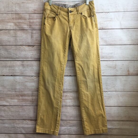 PRANA CORDUROY JEANS IN MUSTARD YELLOW‎ - Picture 1 of 6